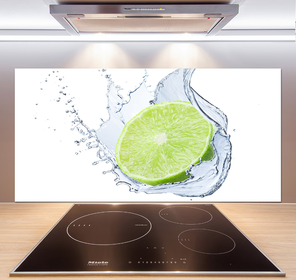 Cooker splashback Lime