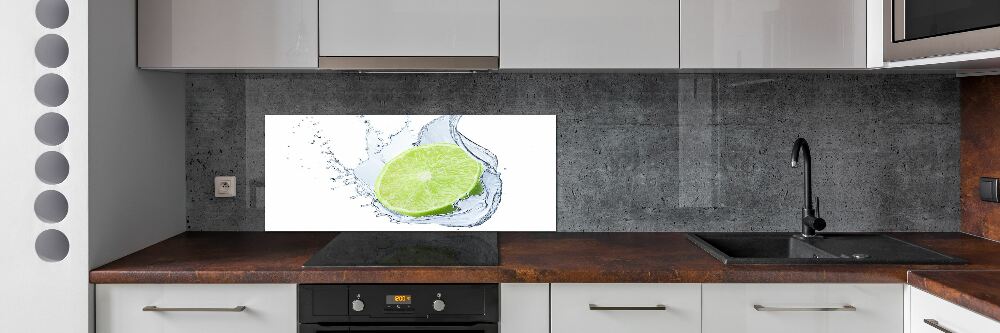 Cooker splashback Lime