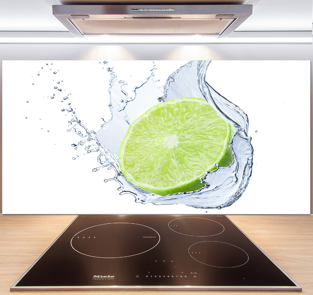 Cooker splashback Lime