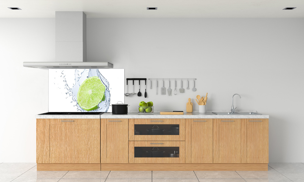 Cooker splashback Lime