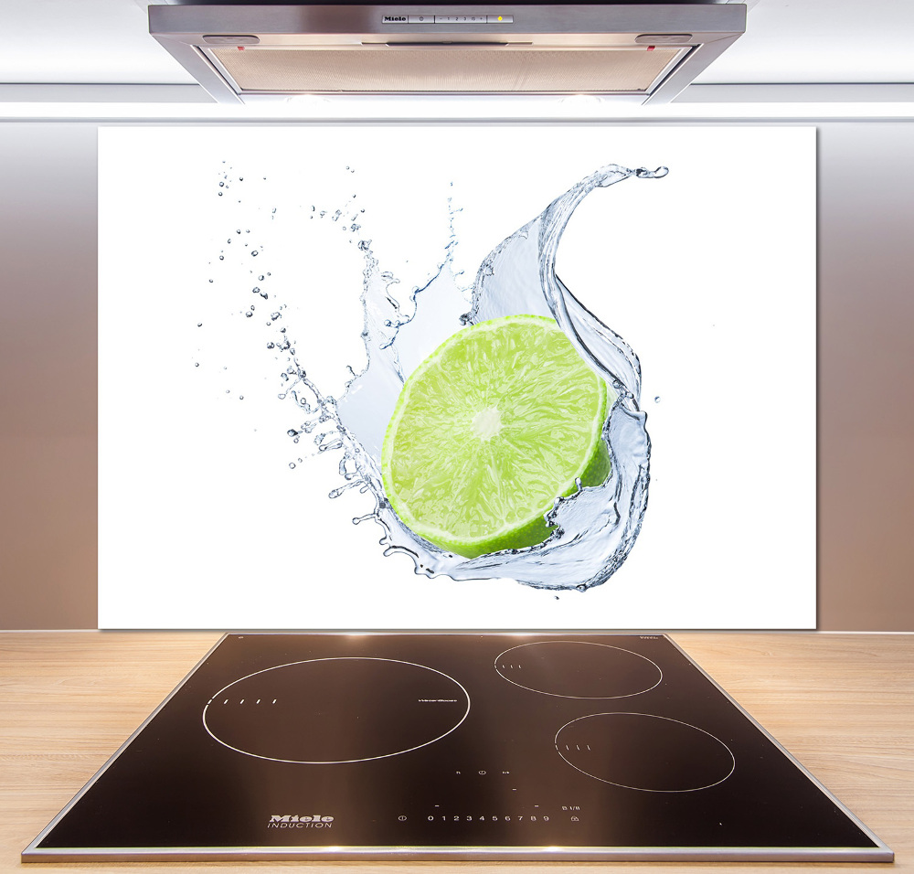 Cooker splashback Lime