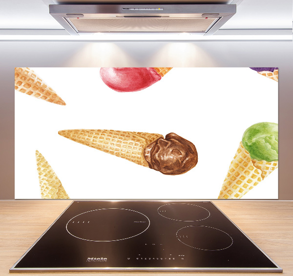 Cooker splashback Ice-cream