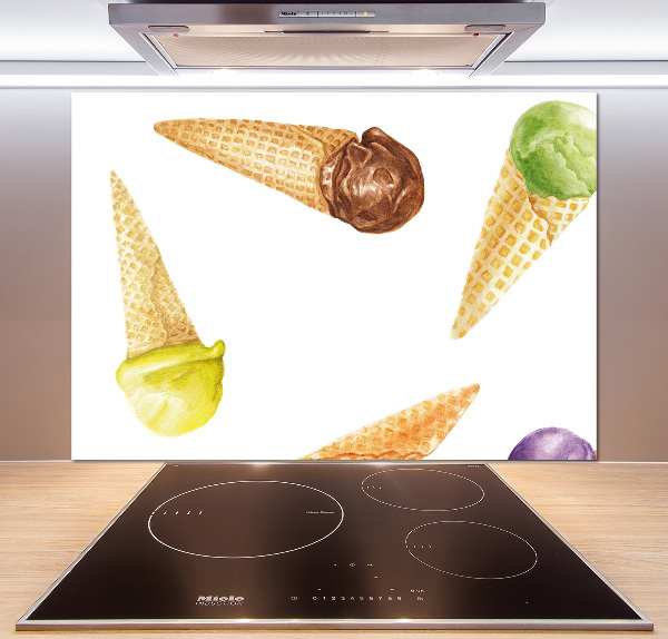 Cooker splashback Ice-cream