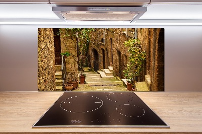 Kitchen splashback panel Italian streets