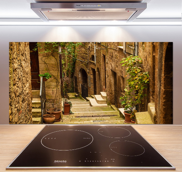 Kitchen splashback panel Italian streets