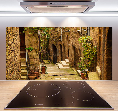 Kitchen splashback panel Italian streets