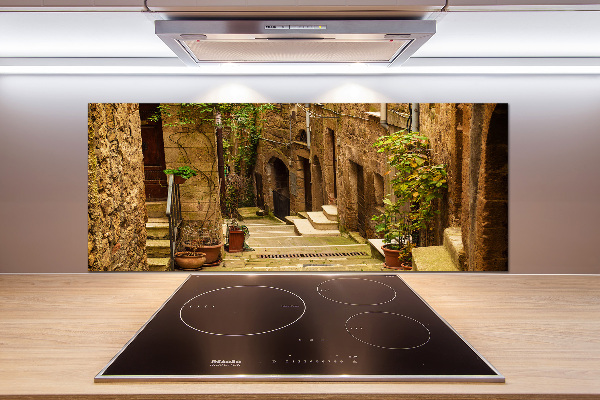 Kitchen splashback panel Italian streets