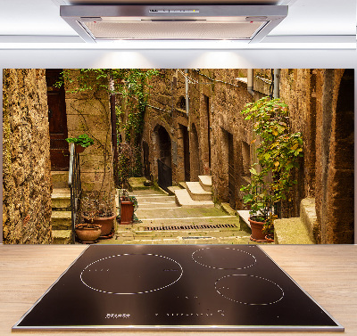 Kitchen splashback panel Italian streets