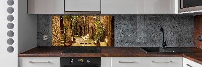 Kitchen splashback panel Italian streets