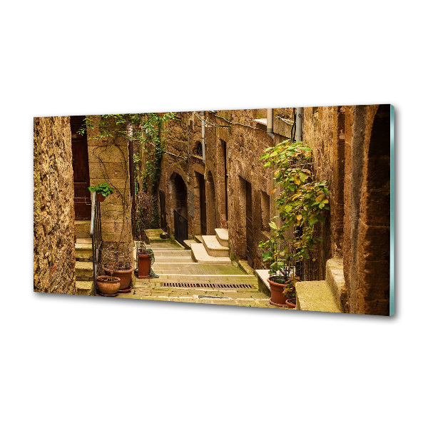 Kitchen splashback panel Italian streets