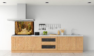 Kitchen splashback panel Italian streets