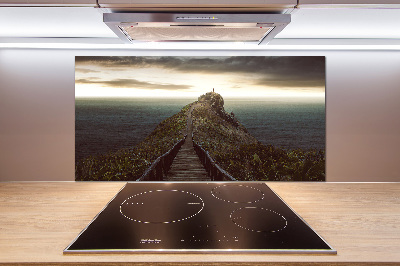 Cooker splashback Path on the rock