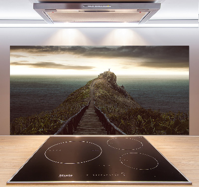 Cooker splashback Path on the rock