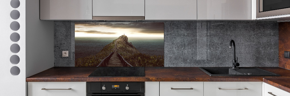 Cooker splashback Path on the rock