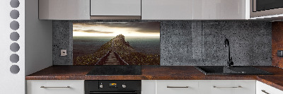 Cooker splashback Path on the rock