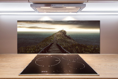 Cooker splashback Path on the rock