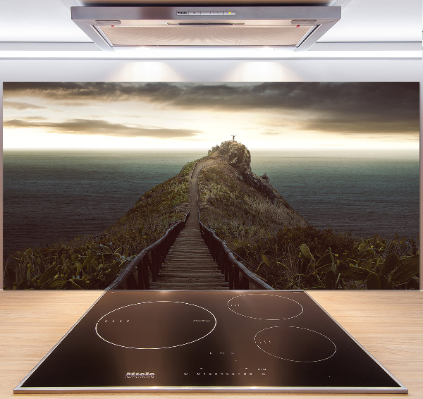 Cooker splashback Path on the rock