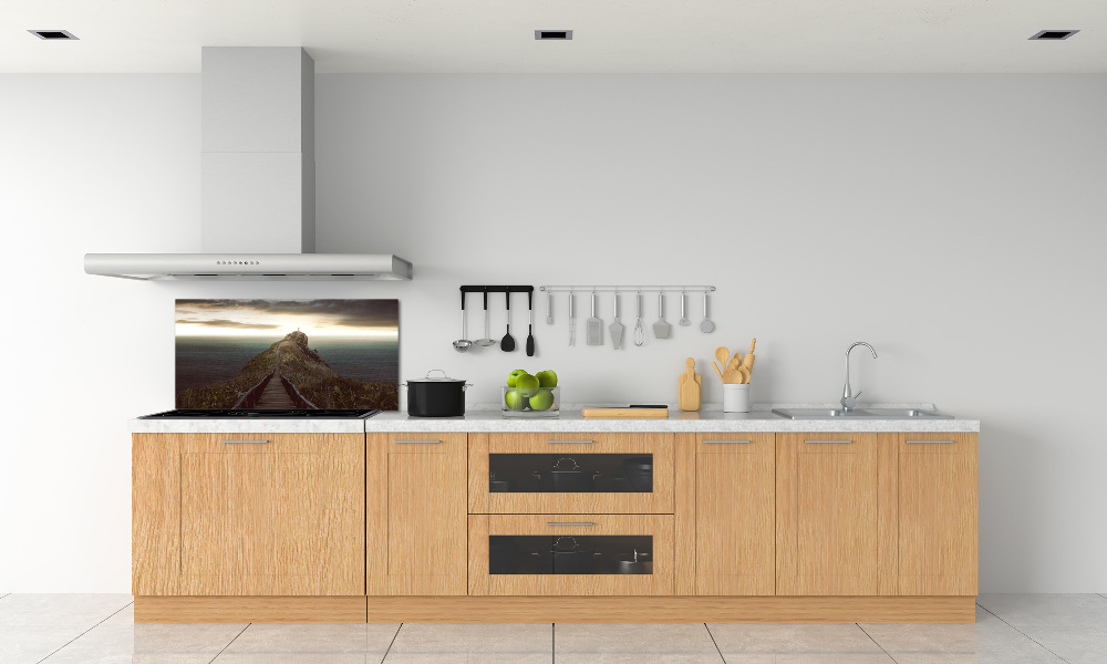 Cooker splashback Path on the rock