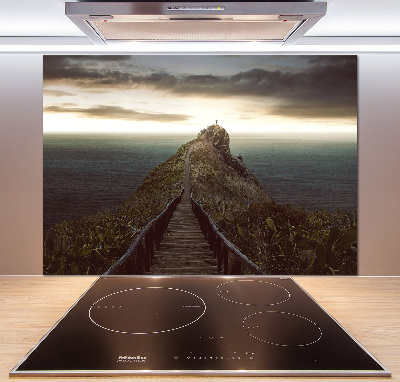 Cooker splashback Path on the rock