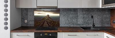 Cooker splashback Path on the rock