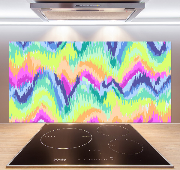 Cooker splashback Rainbow background