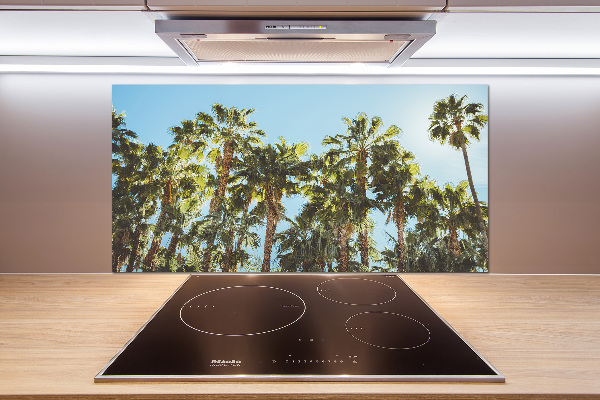 Cooker splashback High palm trees