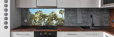 Cooker splashback High palm trees