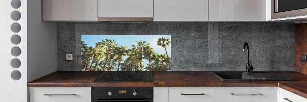 Cooker splashback High palm trees