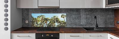 Cooker splashback High palm trees