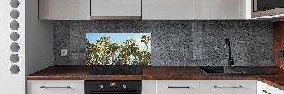 Cooker splashback High palm trees