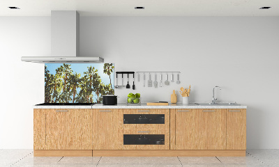 Cooker splashback High palm trees