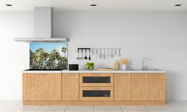 Cooker splashback High palm trees