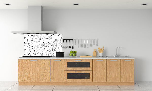 Glass splashback French Bulldogs