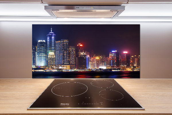 Kitchen splashback Hong Kong at night