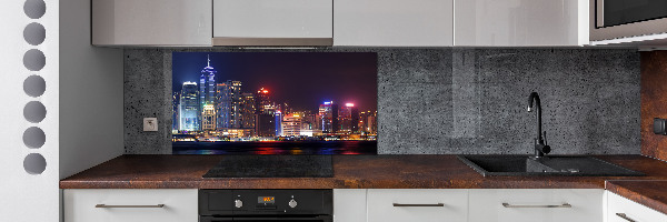 Kitchen splashback Hong Kong at night