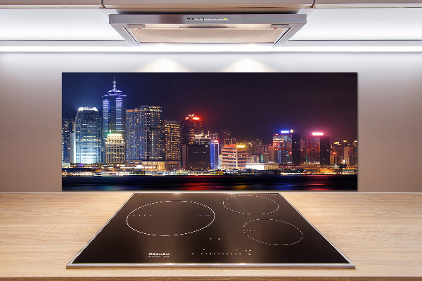 Kitchen splashback Hong Kong at night