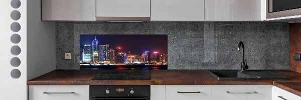 Kitchen splashback Hong Kong at night