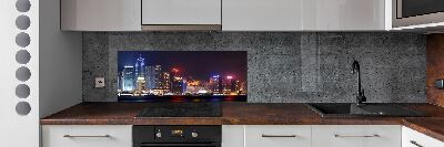 Kitchen splashback Hong Kong at night