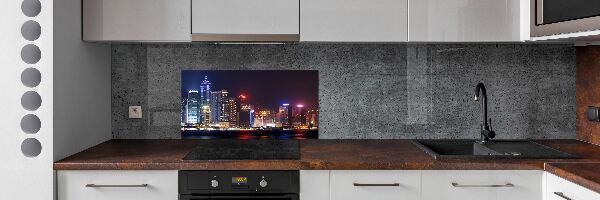 Kitchen splashback Hong Kong at night