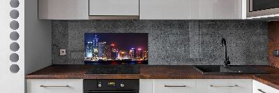 Kitchen splashback Hong Kong at night