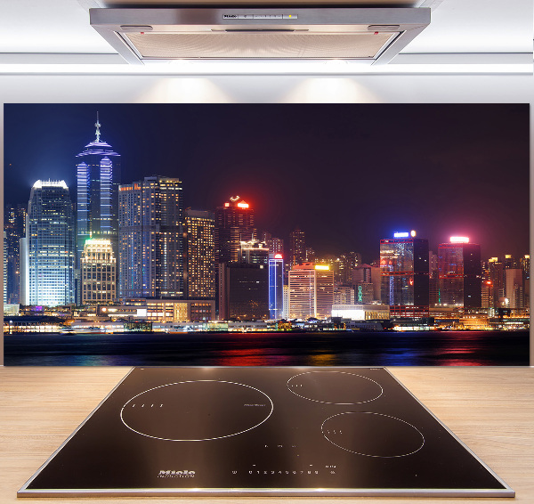 Kitchen splashback Hong Kong at night