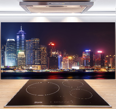 Kitchen splashback Hong Kong at night