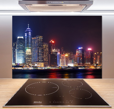 Kitchen splashback Hong Kong at night