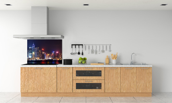 Kitchen splashback Hong Kong at night