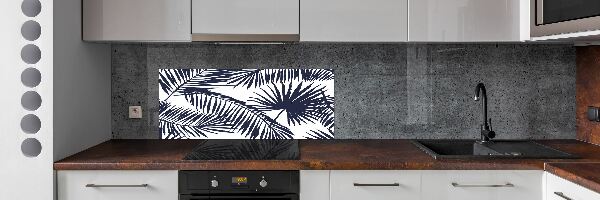 Kitchen splashback Palm leaves