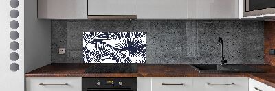 Kitchen splashback Palm leaves