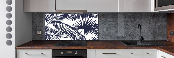 Kitchen splashback Palm leaves