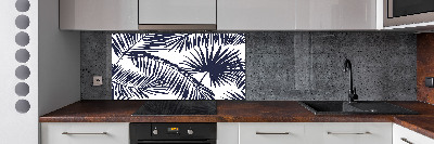 Kitchen splashback Palm leaves