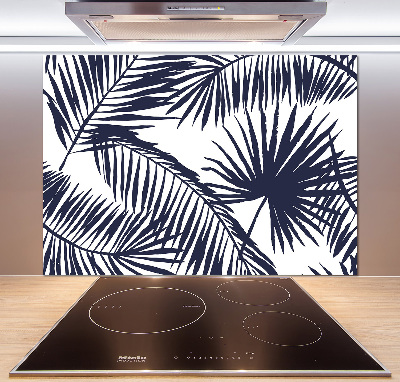 Kitchen splashback Palm leaves