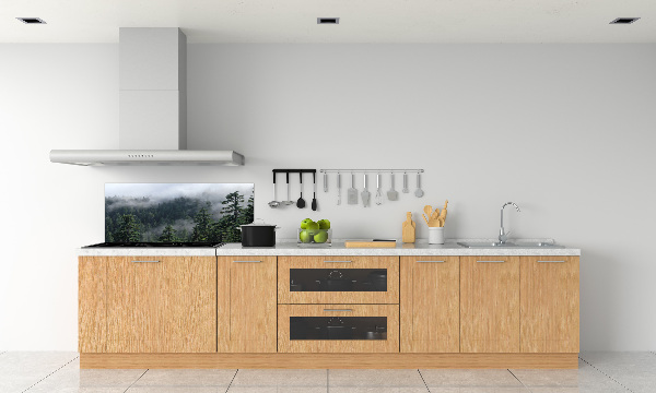 Cooker splashback Forest fog